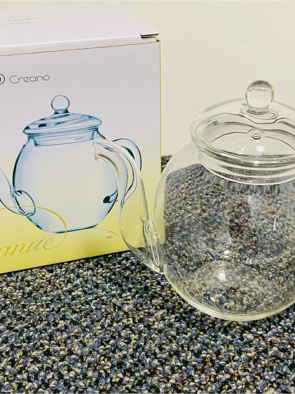 Creano Glass Teapot with Lid - NEW.